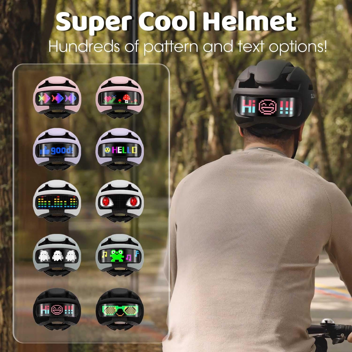 Smart Bike Helmet with LED Lights and APP