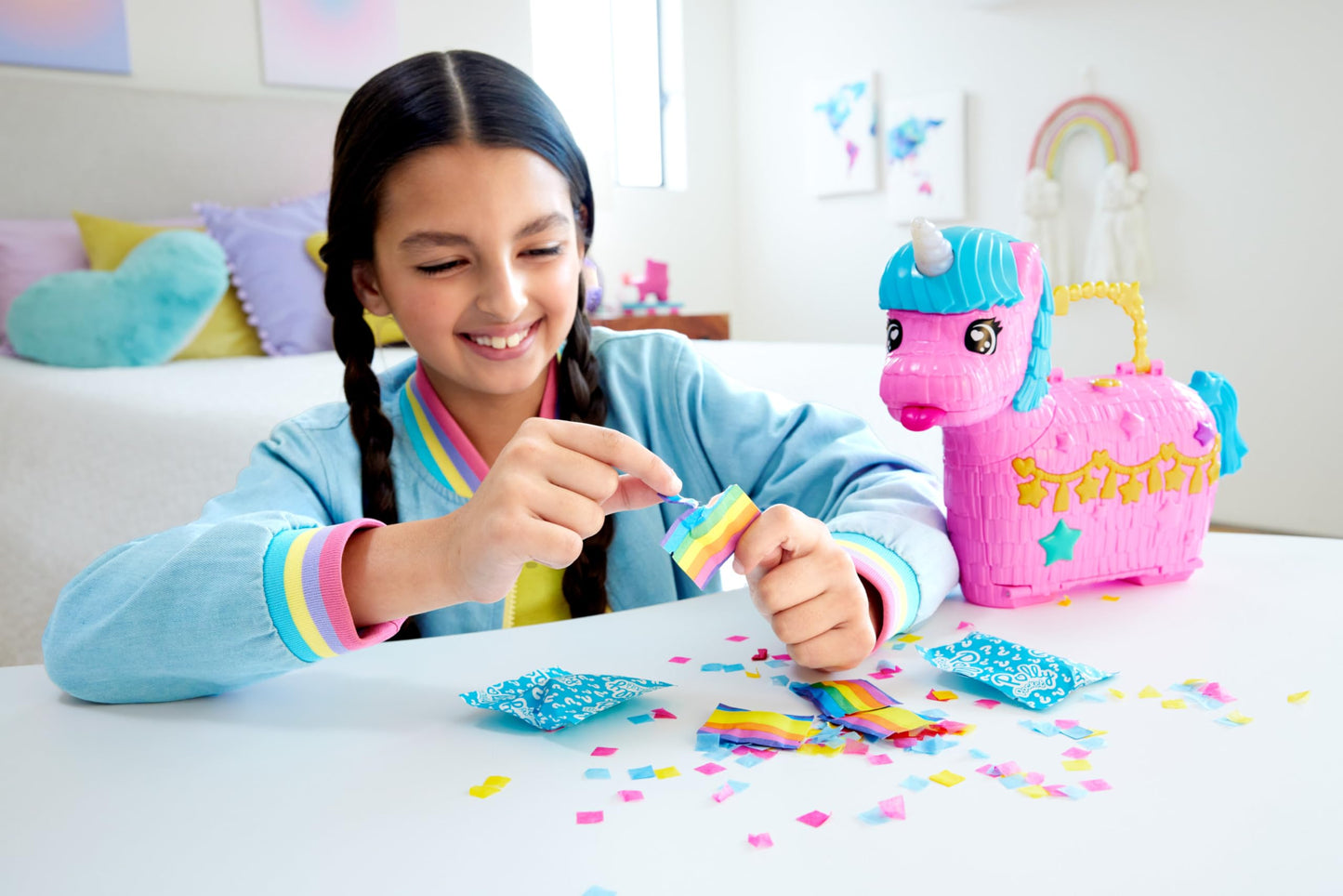 Polly Pocket Unicorn Partyland Playset with Pets