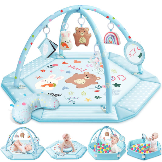 8-in-1 Baby Gym Play Mat with Toys