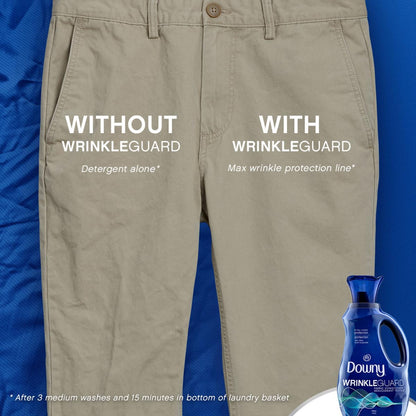 2 Pack Downy WrinkleGuard Fabric Softener, Fresh, 96 Loads Total.