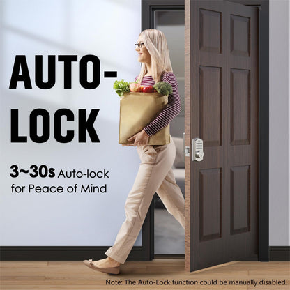 Keyless Entry Door Lock - Electronic Door Lock with Keypad, Smart Deadbolt Lock with Auto Lock, Security Waterproof Smart Lock, Easy to Install, Ideal for Front Door, Home Use, Apartment - ELAMOR M19