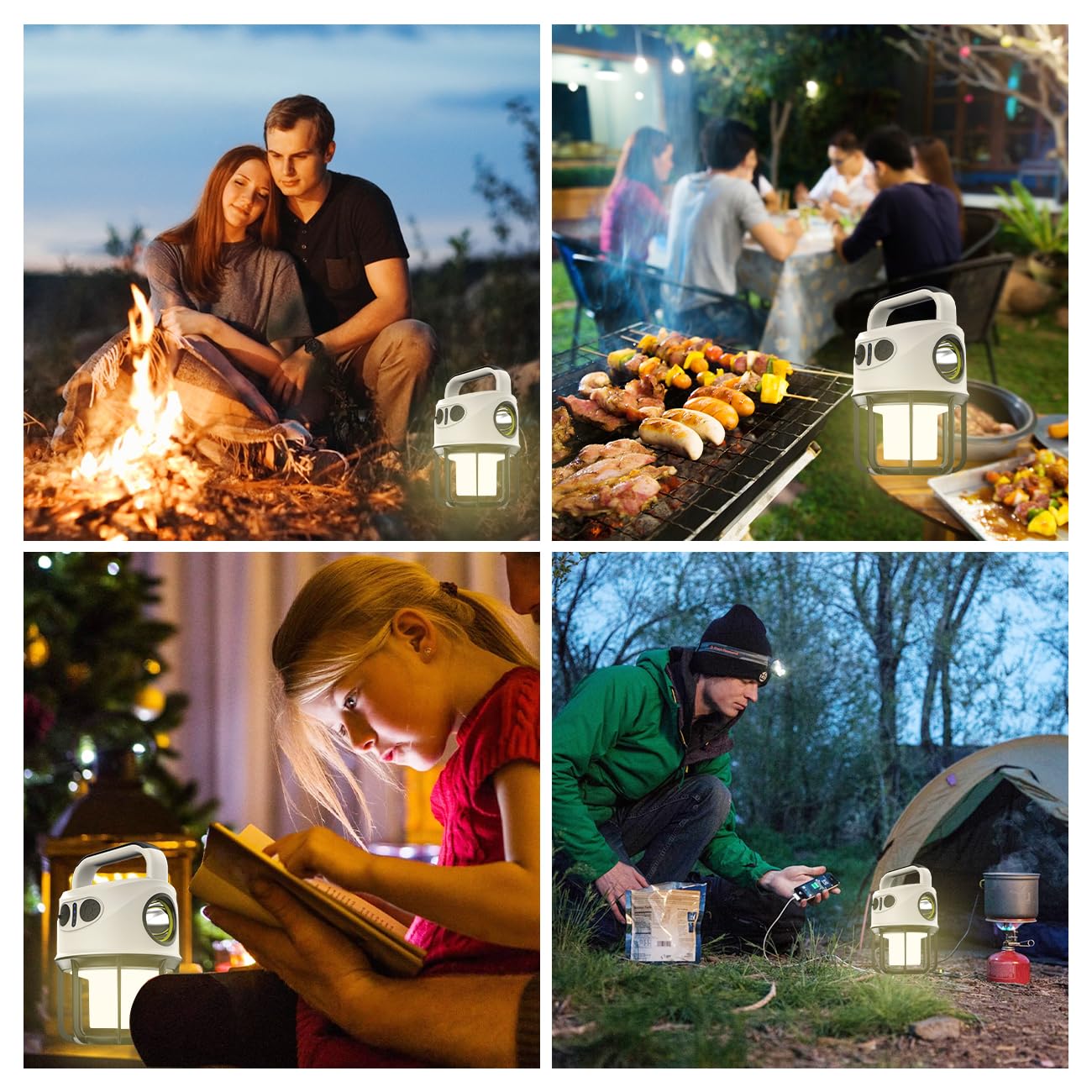 Rechargeable LED Camping Lantern with Power Bank