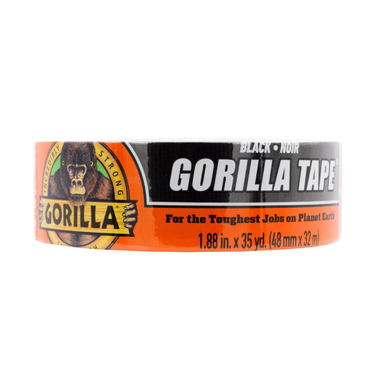 Gorilla Black Duct Tape, 1.88" x 35 yd, Black, (Pack of 1)