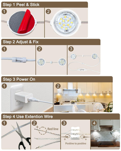 Dimmable Bluetooth LED Under Cabinet Lights