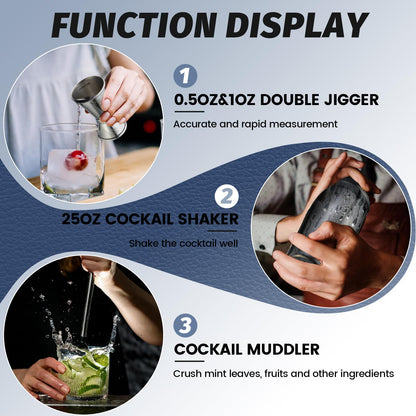 13-Piece Cocktail Shaker Set with Tools