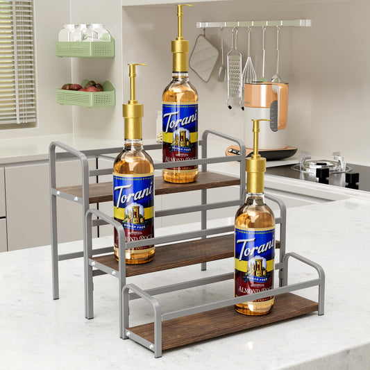 3-Tier Coffee Syrup Rack for Countertop Storage