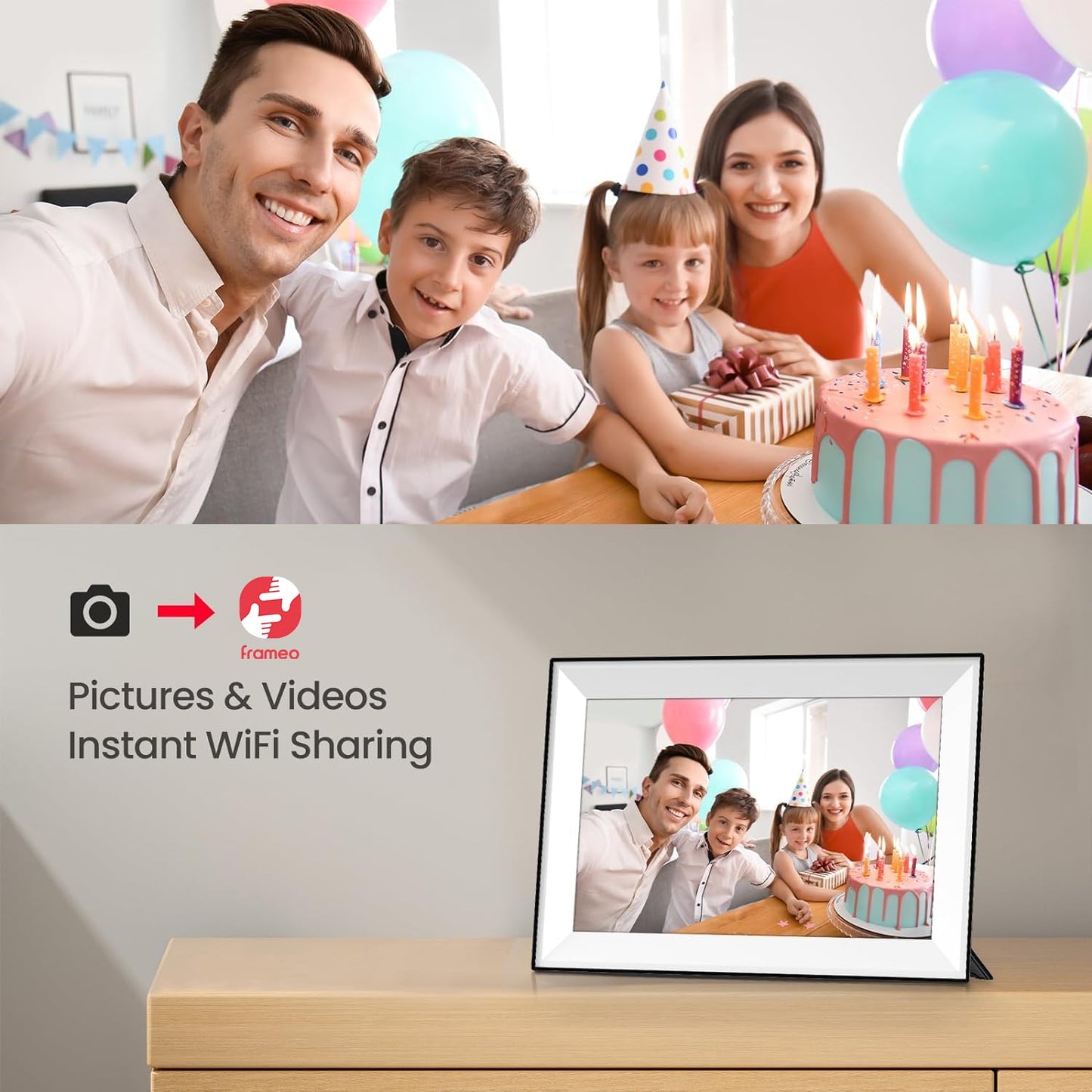 10.1" WiFi Digital Photo Frame with Touch Screen