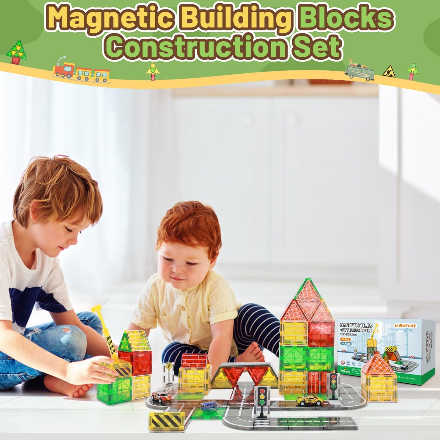 Magnetic Tiles Construction Set for Kids 3-12