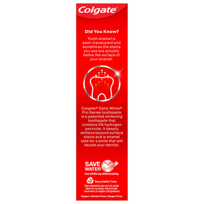 2 Pack Colgate Optic White Toothpaste with Peroxide