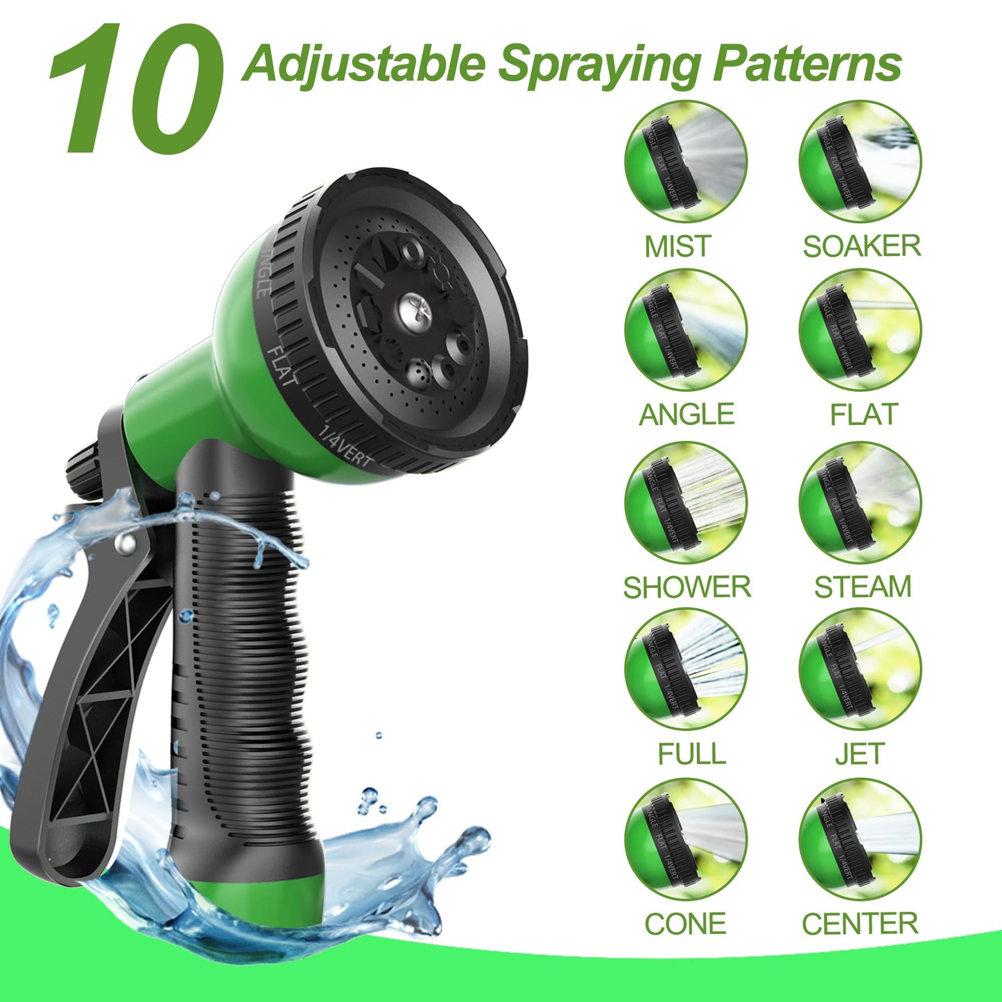 EONFAY 50ft Stainless Steel Garden Hose with Nozzle