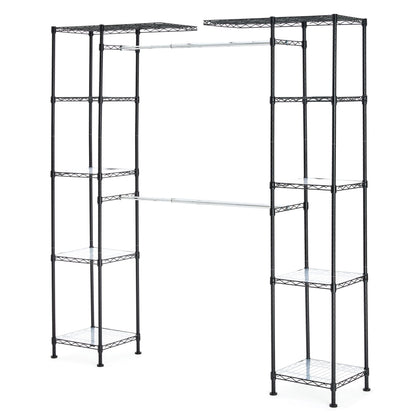 Adjustable Metal Closet Organizer Rack by Amazon Basics