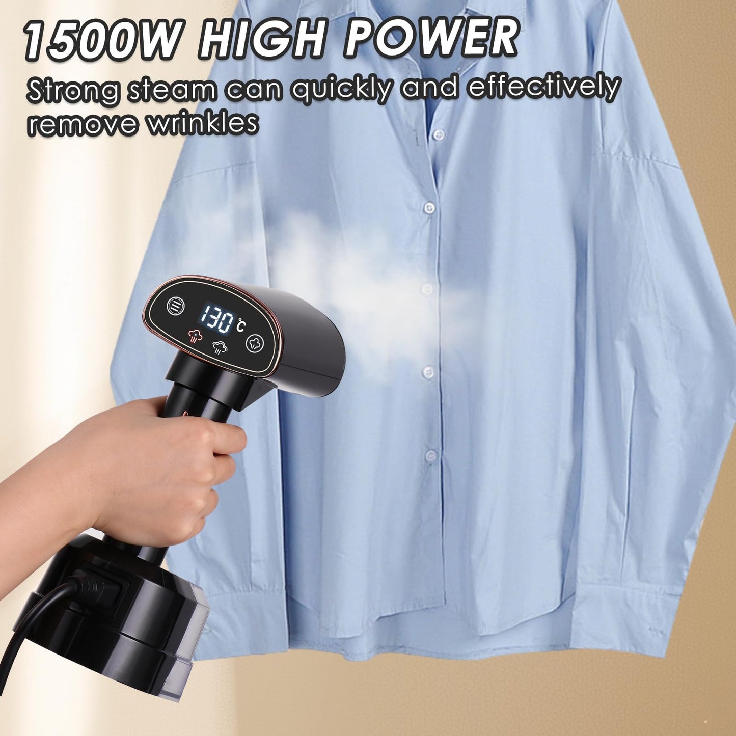 Portable 1500W Garment Steamer for Travel