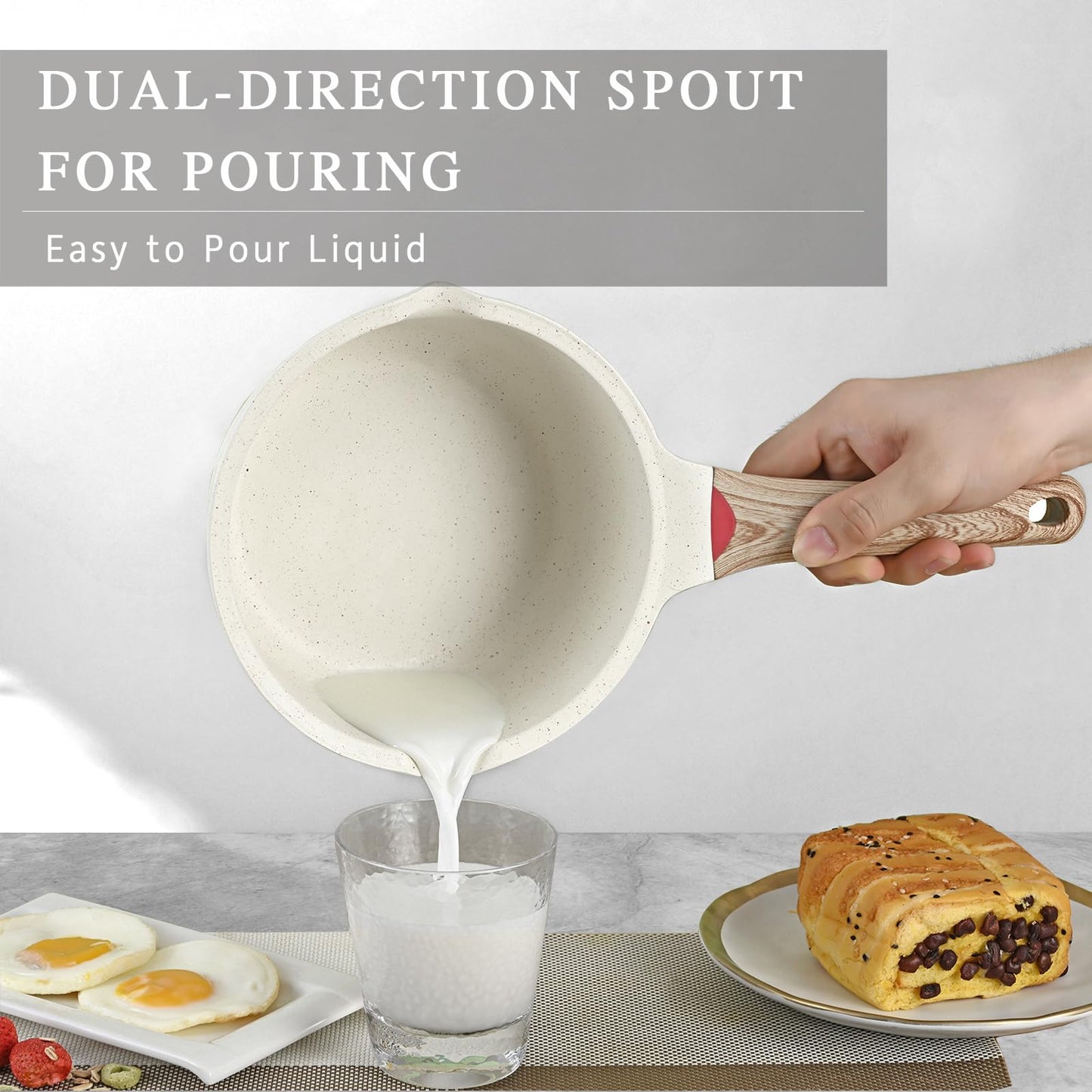 2QT Nonstick Saucepan with Lid by Vinchef