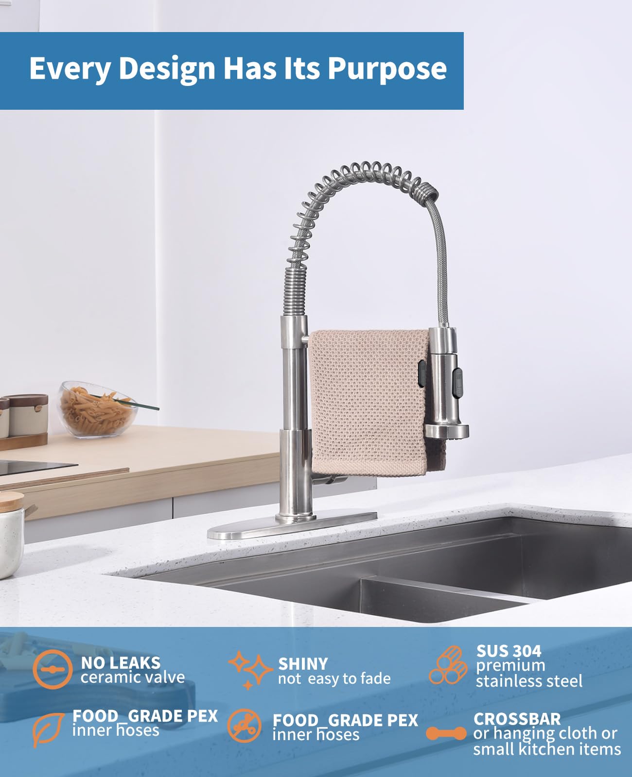 Durable Pull Down Kitchen Faucet with Sprayer