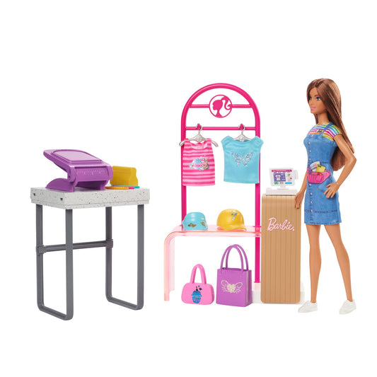 Barbie Boutique Playset with Display Rack & Accessories
