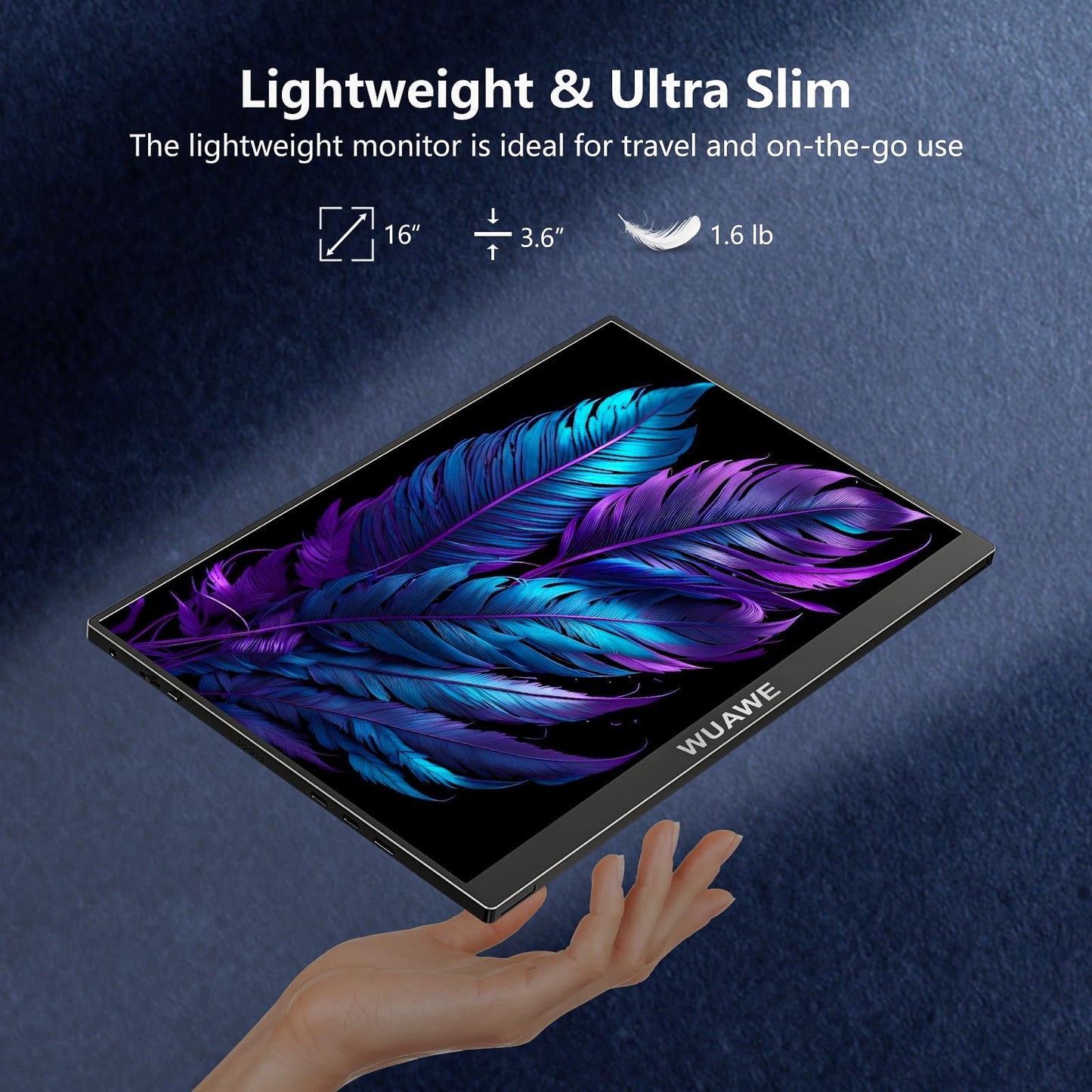16" Portable Monitor WUAWE for Laptop & Gaming