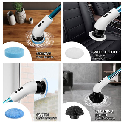 IAGREEA 9-in-1 Electric Spin Scrubber with Brushes
