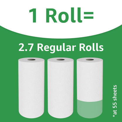 Amazon Basics 2-Ply Flex-Sheets Paper Towels, 6 Basics Rolls = 16 Regular Rolls, Everyday Value with 150 Sheets per Roll