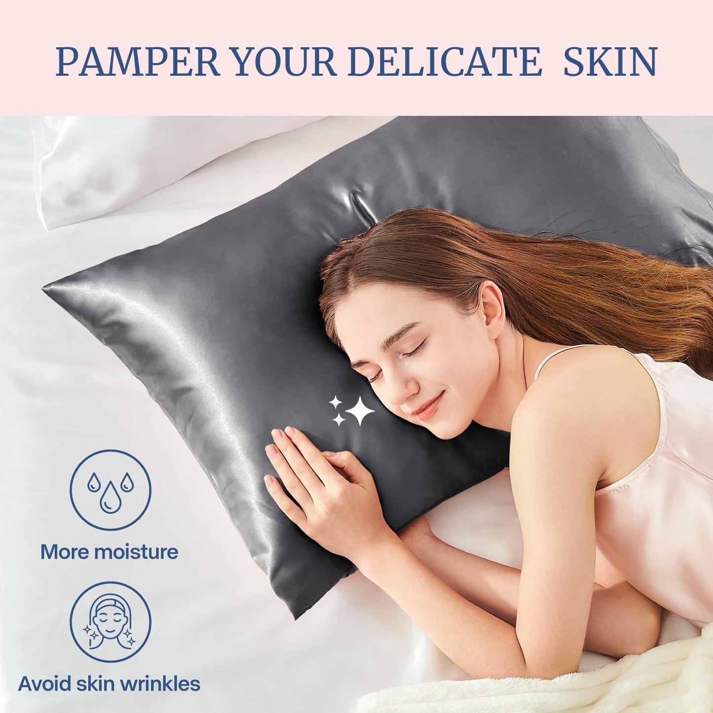 Satin Pillowcase Set for Hair and Skin