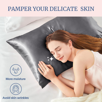 Satin Pillowcase Set for Hair and Skin