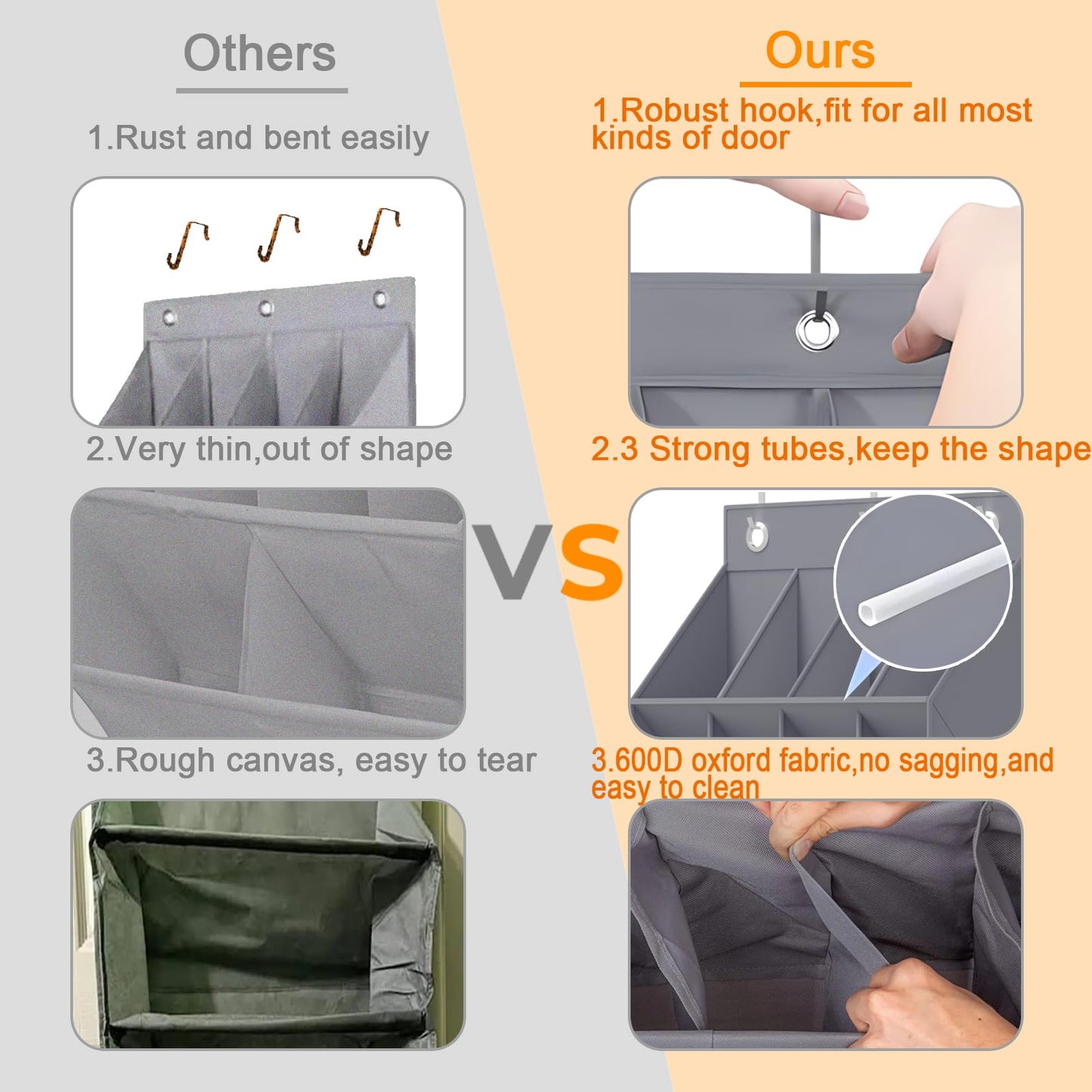 Over the Door Shoe Organizer with 11 Pockets