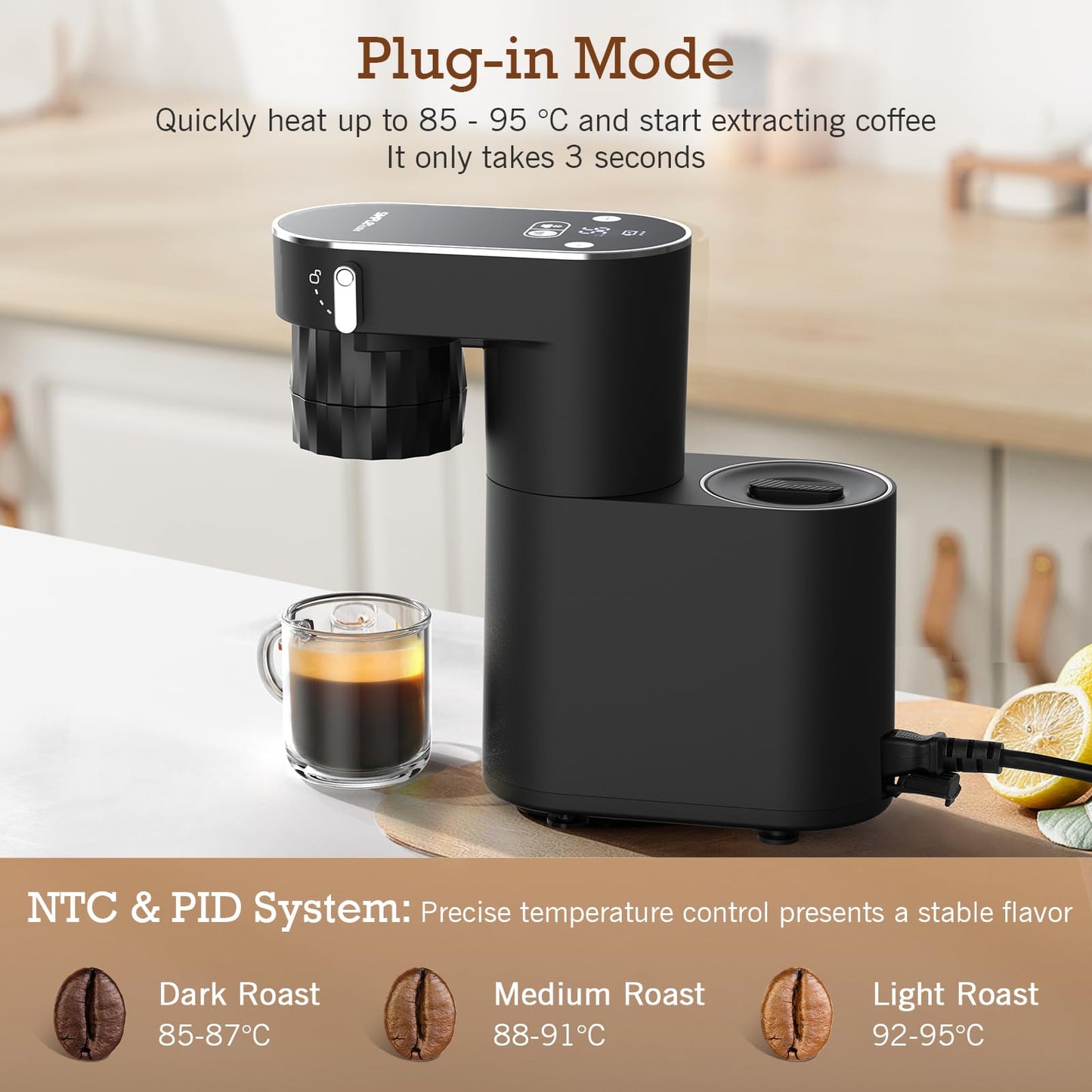 20 Bar Espresso Machine for Home and Travel