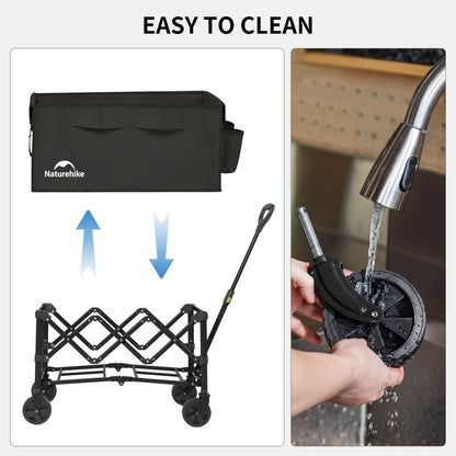 Naturehike Collapsible Folding Utility Cart with Cup Holders