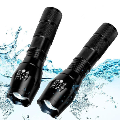 3000 Lumens Tactical Flashlight 2-Pack Waterproof