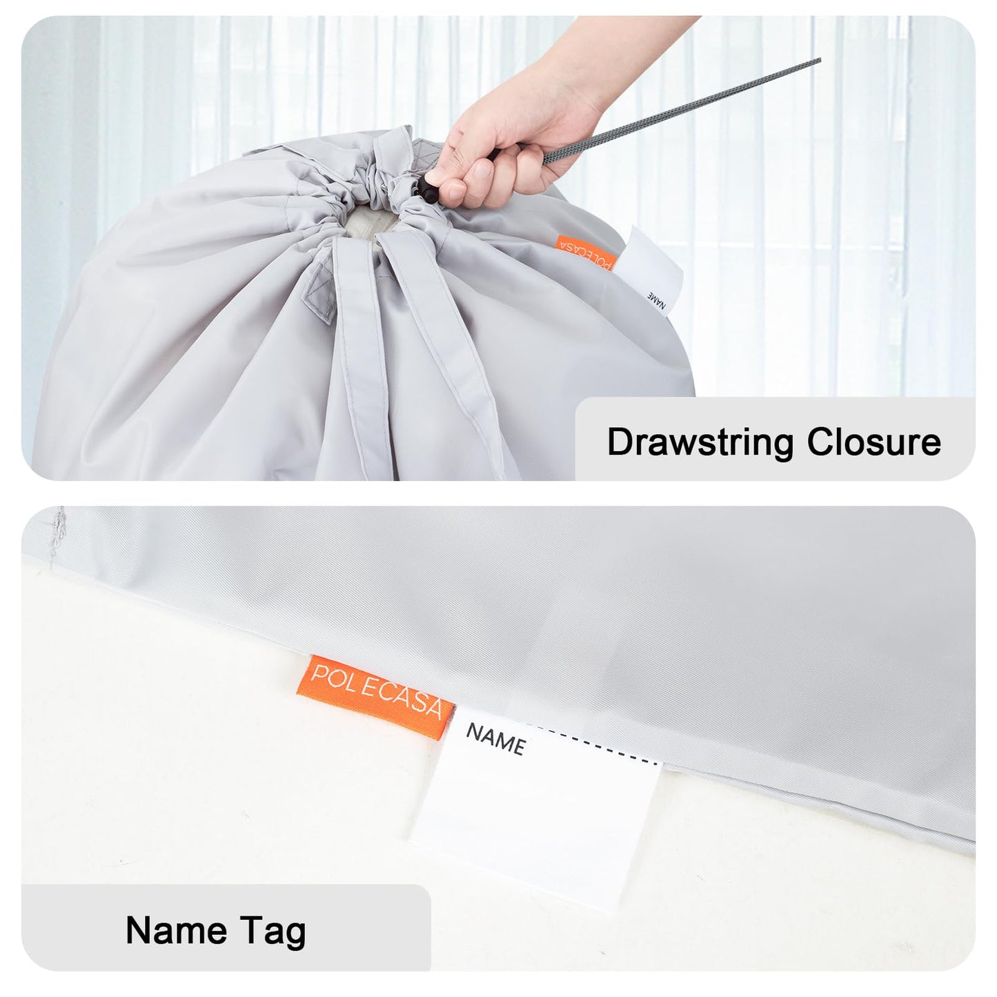 2 Pack Heavy Duty Laundry Bag with Drawstring