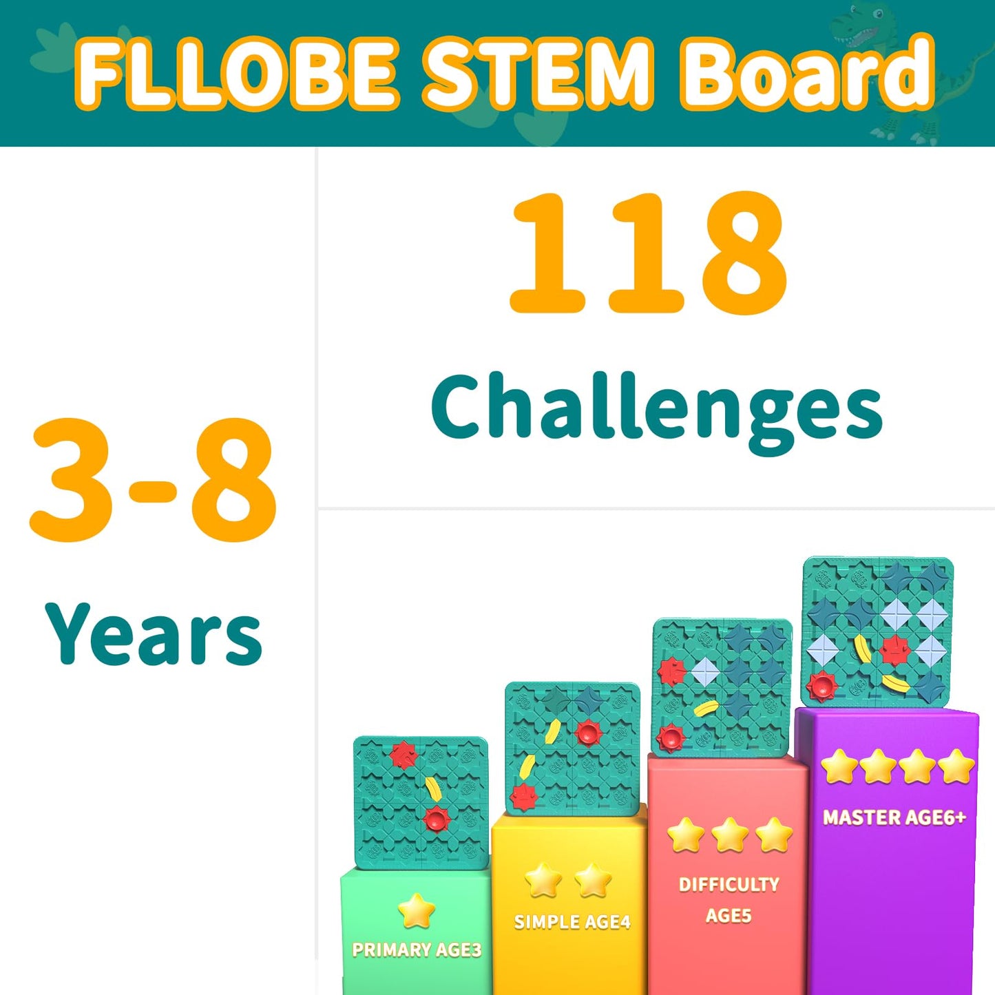 STEM Board Game with 118 Challenges for Kids