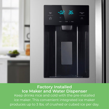 Kenmore 36" Side-by-Side Refrigerator with Freezer - Accela Chill