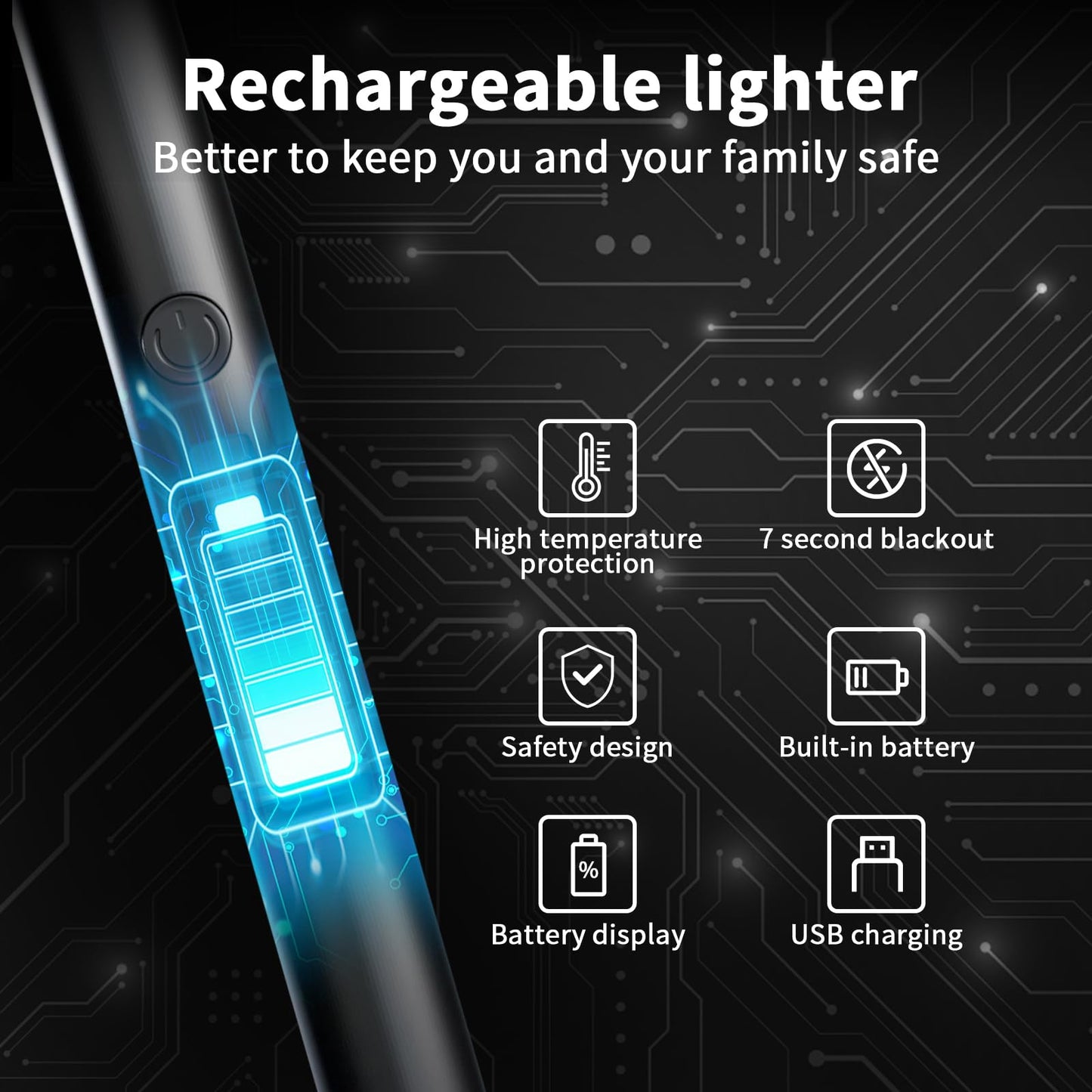 Rechargeable Electric Candle Lighter with Flexible Neck