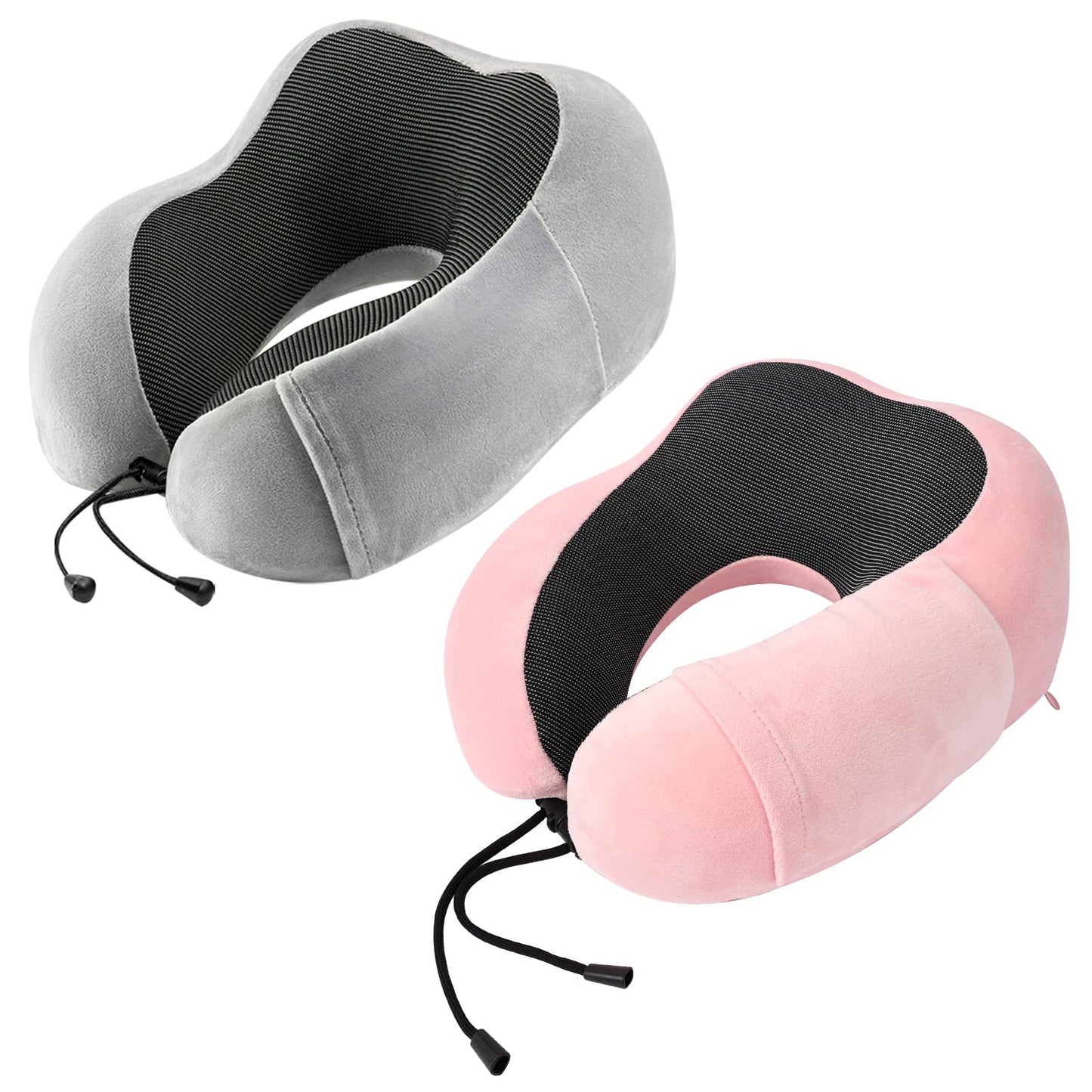 2 Pack Memory Foam Travel Neck Pillows