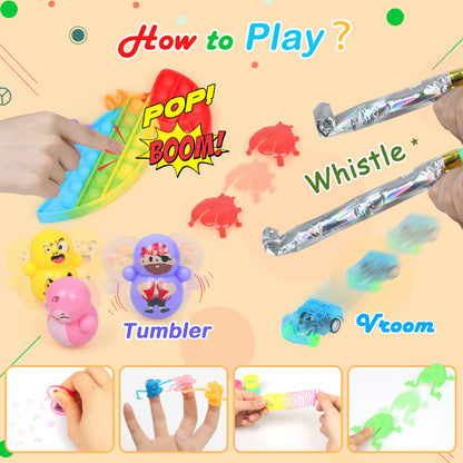 Erotodo 402 PCS Party Favors for Kids, Fidget Toys Pack, Goodie Bag Stuffers, Carnival Prizes, Pinata Filler, Treasure Box Toys for Classroom Rewards