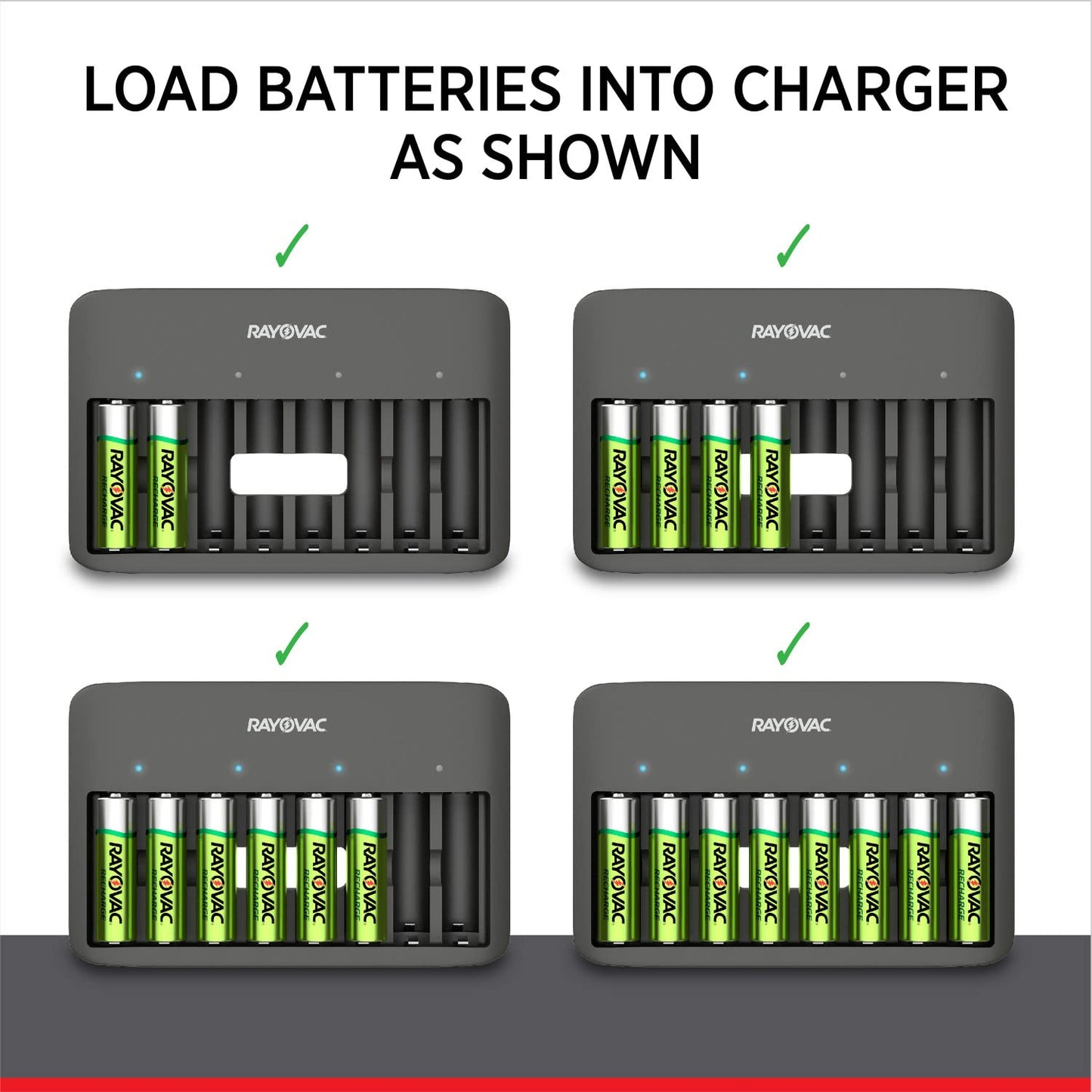 8-Bay Rayovac USB Battery Charger for Rechargeables