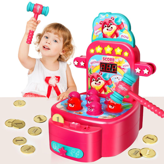 Whack A Mole Game for Toddlers with Hammers