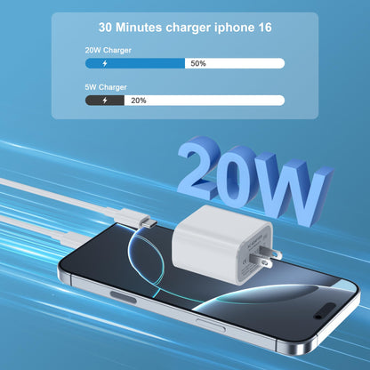 20W USB-C Wall Charger for Phone and Tablet