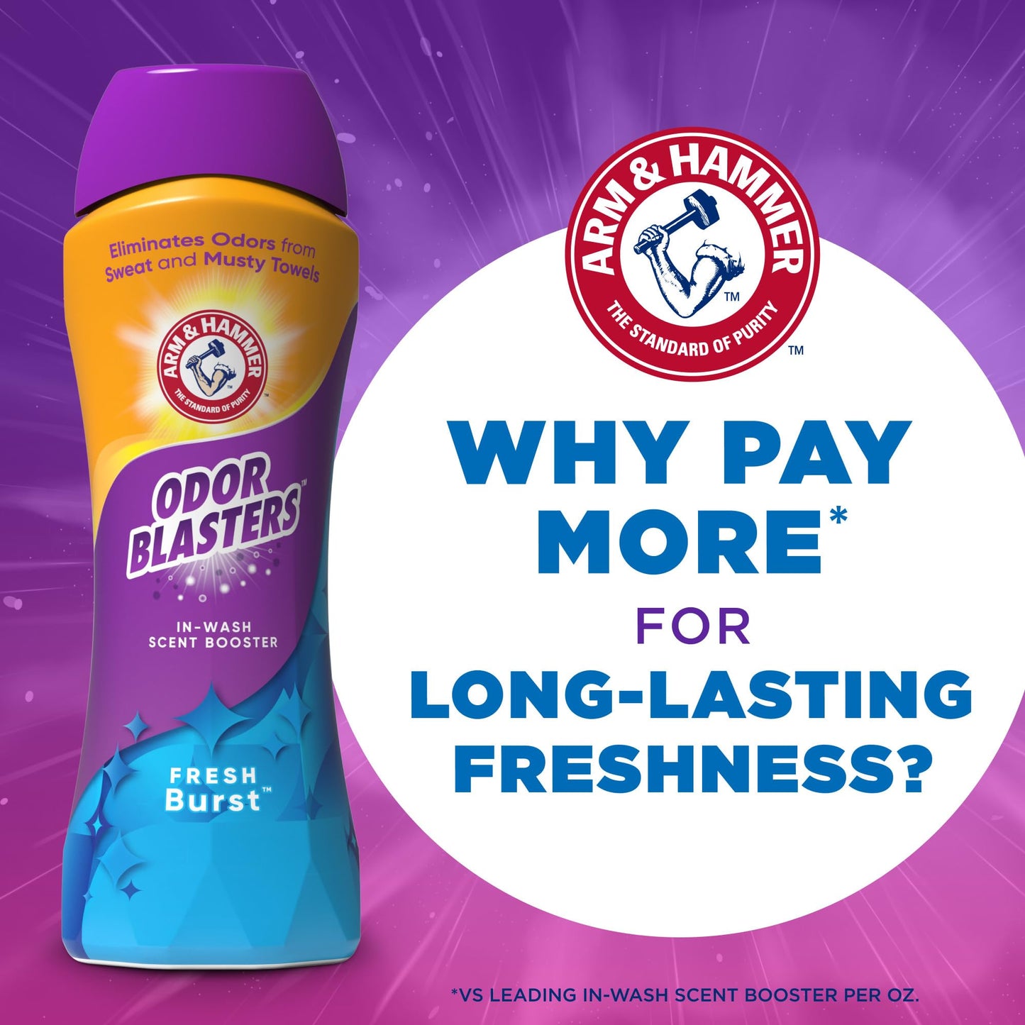4 Pack Arm & Hammer Scent Booster Fresh Burst
