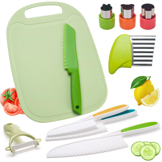 10Pcs Kids Kitchen Knife Set for Toddlers