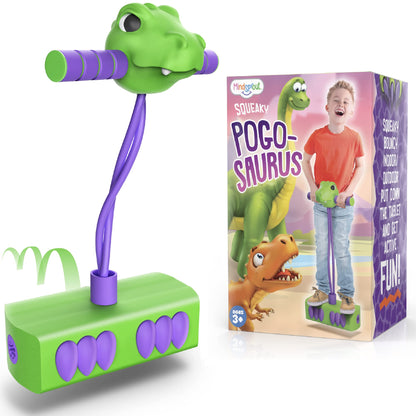 MindSprout Pogo Saurus | Foam Pogo Jumper for Kids 3, 4, 5, 6, 7, Years Old, Dinosaur Toys, Birthday for Boys or Girls up to 250Ibs, Pogo Stick, Indoor & Outdoor Toys