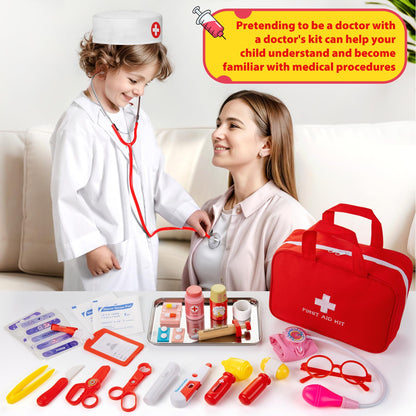 Kids Doctor Playset with Stethoscope & Accessories
