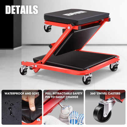 DNA MOTORING 36" 2-in-1 Rolling Car Creeper