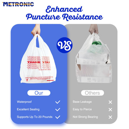 100 Count METRONIC Plastic Thank You Bags