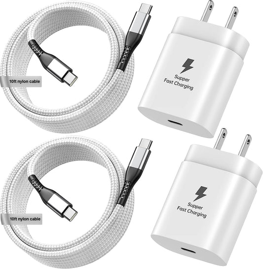 30W USB C Fast Charger with 10FT Cable