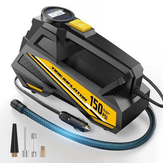 Portable Tire Inflator with Digital Gauge & Light