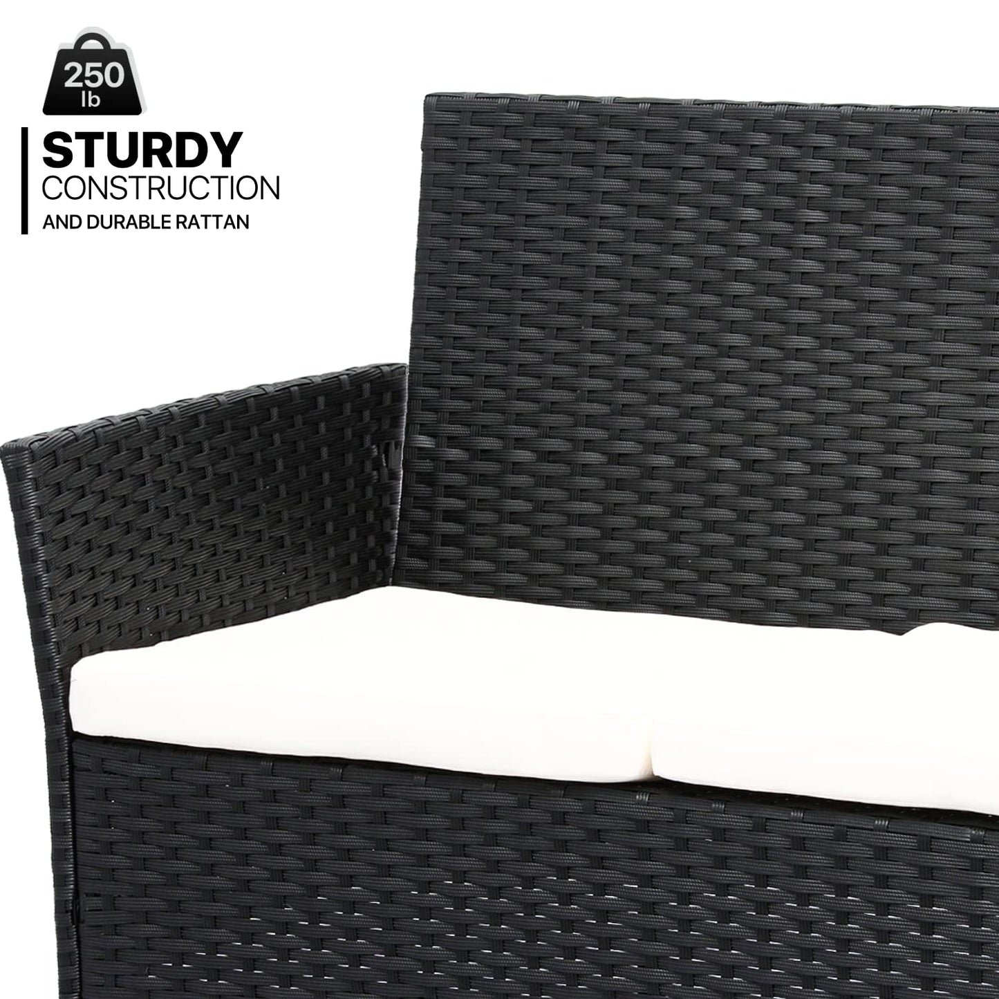 MoNiBloom 4-Piece Patio Furniture Set with Cushions