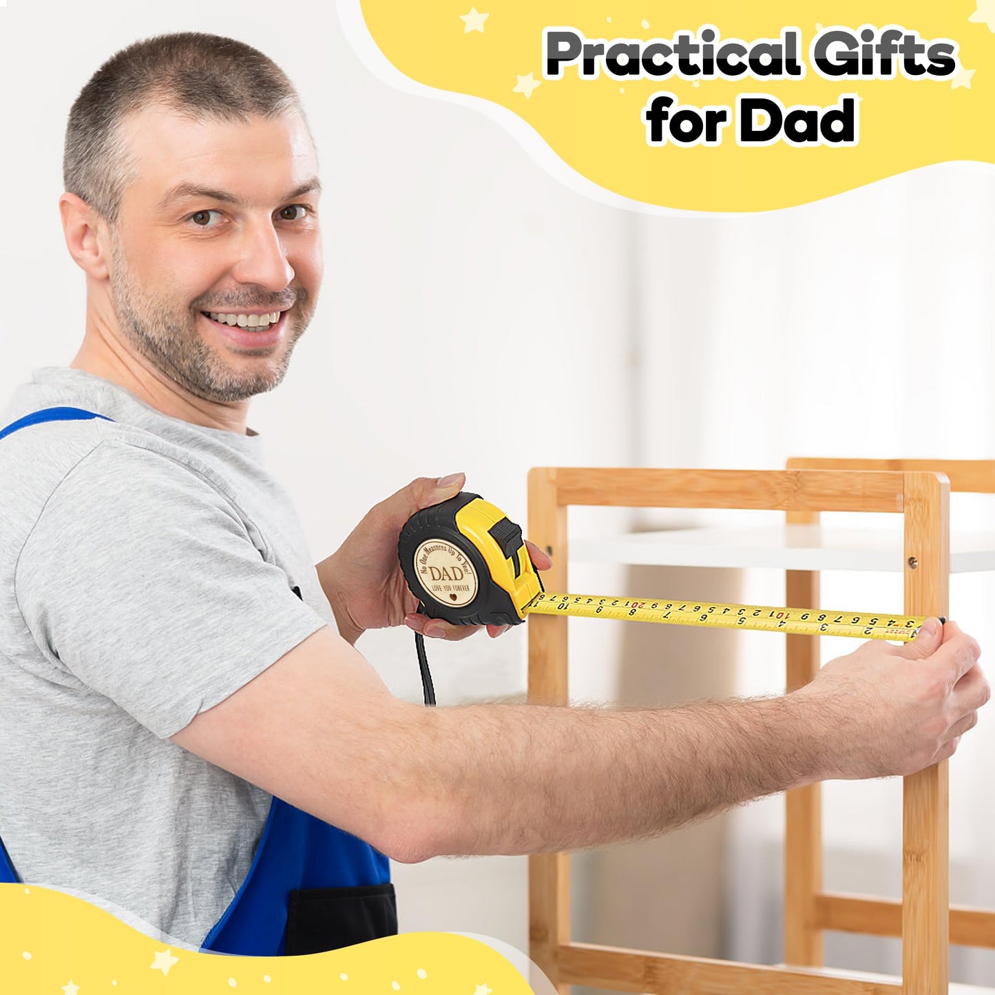 Engraved 25FT Tape Measure Tool Gift for Dad