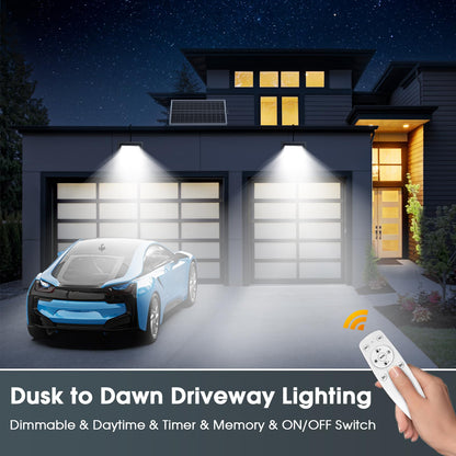 Solar Flood Lights with Remote - 2 Pack