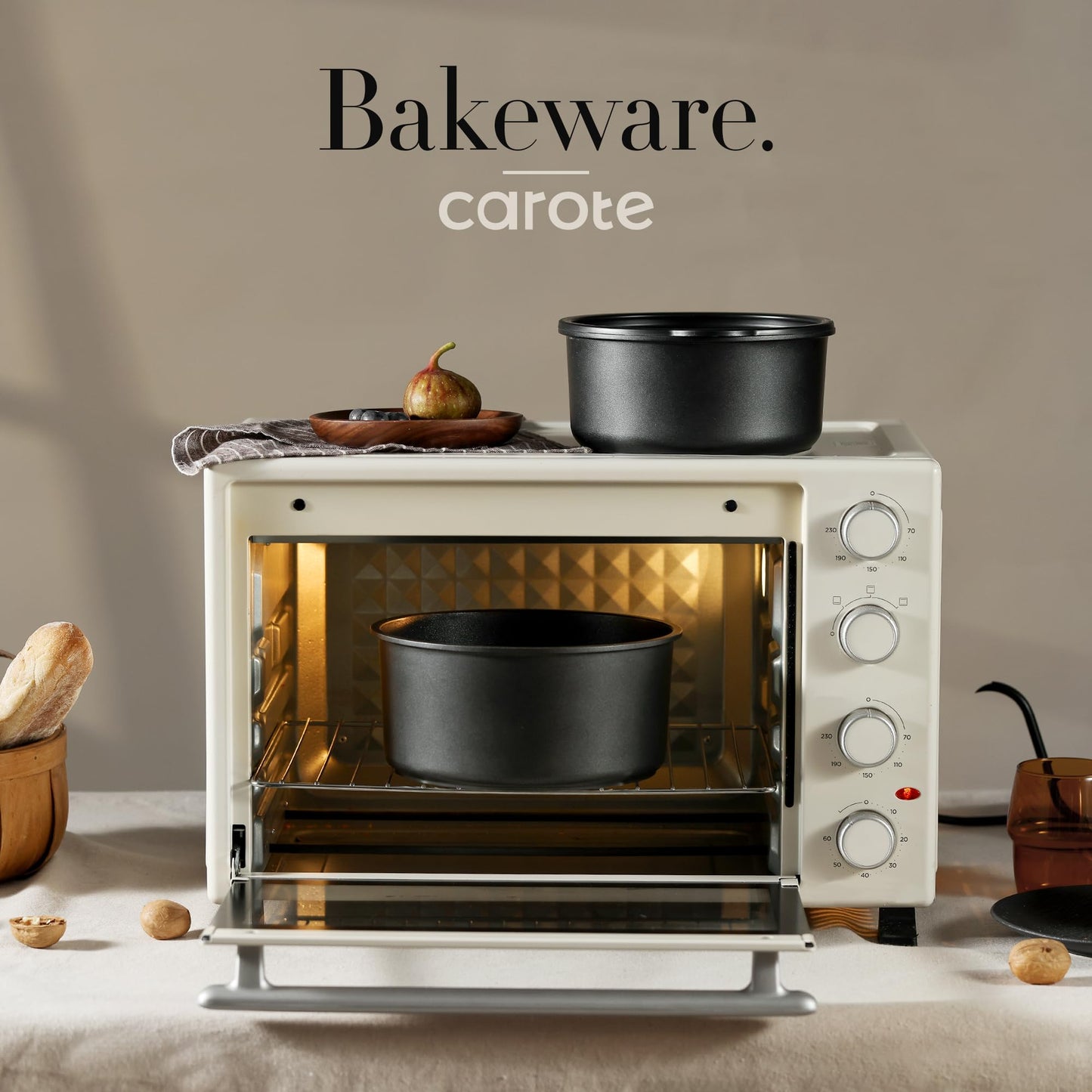 Nonstick Cookware Set with Detachable Handle