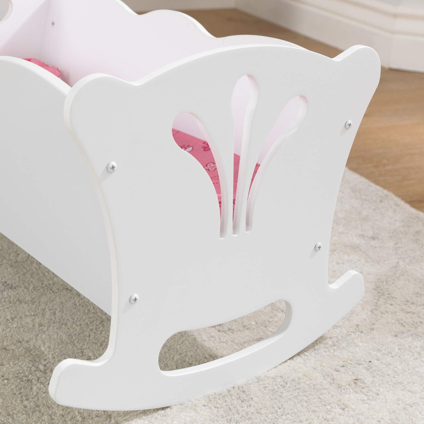 KidKraft Wooden Doll Rocking Cradle with Accessories